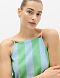 Pure Cotton Strappy Square Neck Beach Dress
