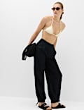 Textured Triangle Bikini Top With Tie Fastening