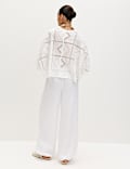 Pure Cotton Broderie Kaftan Top
