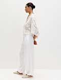 Top caftan 100 % coton &agrave; broderie