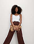 Linen Rich V-Neck Cami Top