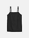 Linen Rich Beaded Longline Cami Top