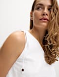 Linen Rich One Shoulder Top
