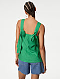 Linen Rich Square Neck Tank Top