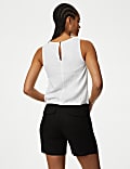 Ruched Front V-Neck Vest