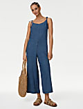 Linen Rich Cropped Jumpsuit