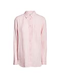 Pure Linen Collared Relaxed Shirt