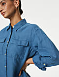 Pure Linen Relaxed Utility Shirt