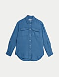 Pure Linen Relaxed Utility Shirt