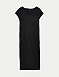 Jersey High Neck Midi T-Shirt Dress