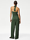 Jersey Tie Neck Jumpsuit