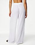 Pure Cotton Elasticated Waist Beach Trousers