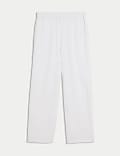 Pantalon décontracté 100 % coton à taille élastique