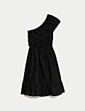 Pure Cotton One Shoulder Mini Beach Dress