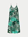 Printed V-Neck Midaxi Beach Dress