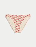 Printed High Leg Bikini Bottoms