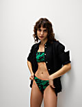 Printed High Leg Bikini Bottoms
