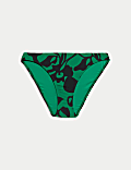 Printed High Leg Bikini Bottoms