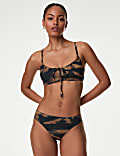Printed High Leg Bikini Bottoms