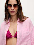 Pure Linen Collared Relaxed Shirt