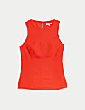 Linen Rich Longline Sleeveless Top