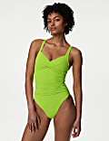 360 Tummy Control Ruched Plunge Swimsuit