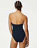 Maillot de bain bandeau effet amincissant ventre plat