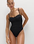 Maillot de bain bandeau effet amincissant ventre plat 360