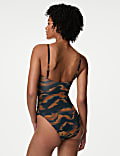 360 Tummy Control Printed Bandeau Swimsuit