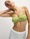 Printed Padded Bandeau Bikini Top
