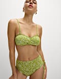 Printed Padded Bandeau Bikini Top