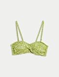 Printed Padded Bandeau Bikini Top