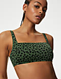 Printed Padded Square Neck Bikini Top