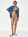 Printed Roll Top Bikini Bottoms