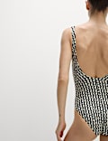 Printed Scoop Neck Swimsuit