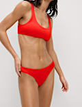 Ribbed Padded Scoop Neck Bikini Top