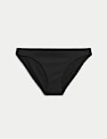 Bas de bikini échancré à motif côtelé