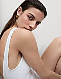 Maillot de bain texturé à décolleté rond