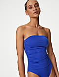 Tummy Control Ruched Bandeau Swimsuit