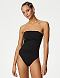 Tummy Control Ruched Bandeau Swimsuit