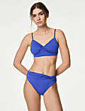 Padded Twist Front Plunge V-Neck Bikini Top