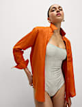 Printed Square Neck Swimsuit