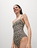 Printed Square Neck Swimsuit