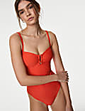 Tummy Control Textured Bandeau Swimsuit