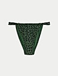 Animal Print High Leg Bikini Bottoms