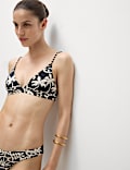 Bas de bikini &eacute;chancr&eacute; avec imprim&eacute;