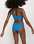 Textured One Shoulder Bikini Top
