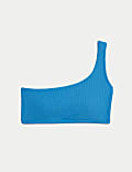 Textured One Shoulder Bikini Top