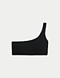 Textured One Shoulder Bikini Top