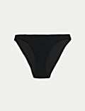 Textured High Leg Bikini Bottoms
